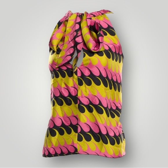 Marni Italy Silk Wave Printed Sleeveless Blouse